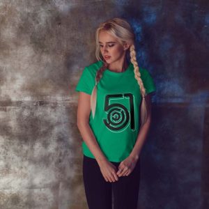 t-shirt femme couleur vert Zone 51